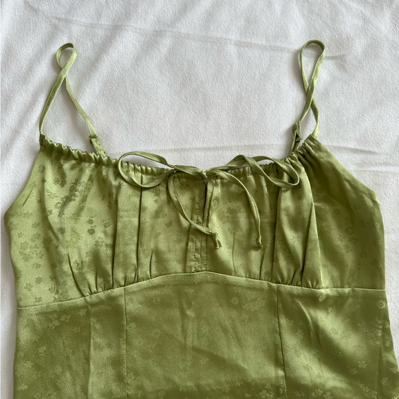 PacSun Green Satin Bustier Tie Top - Picture 7 of 7
